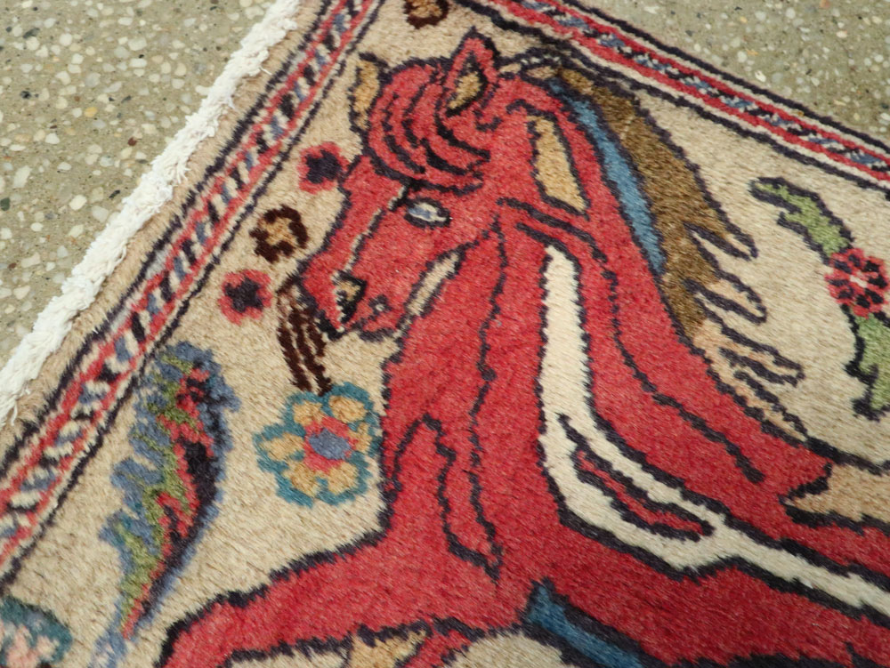 Vintage Persian Tabriz Pictorial Rug (Pair: 2 of 2), No.25602 - Galerie Shabab
