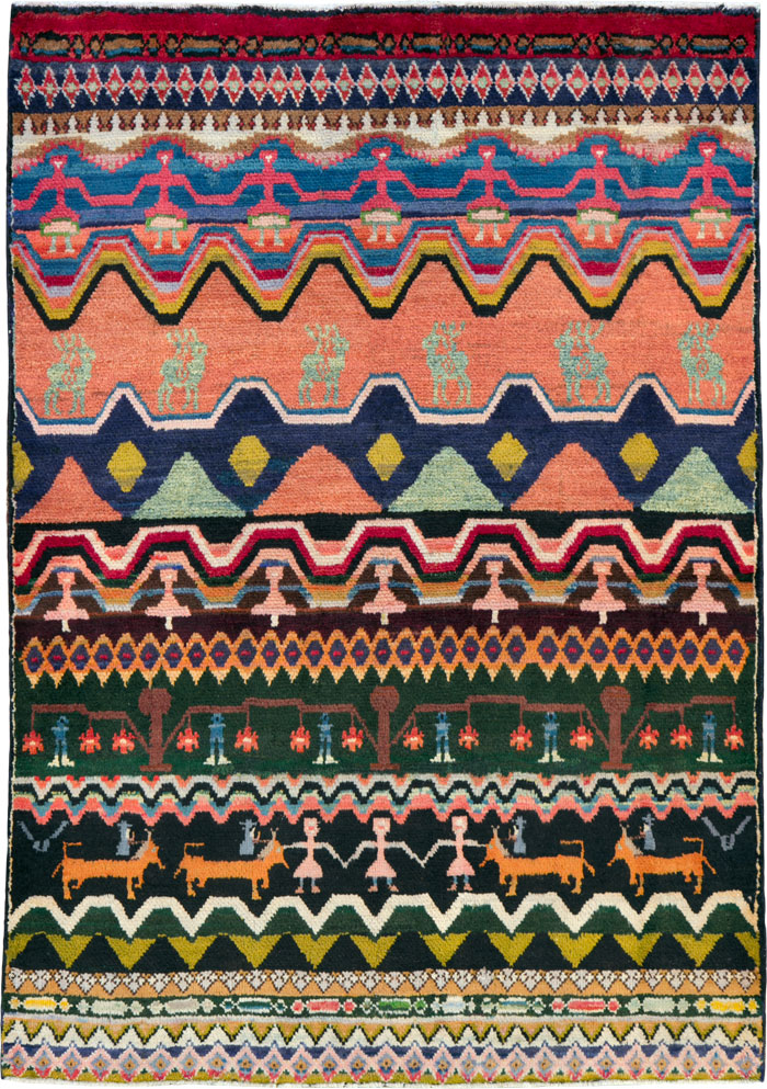 Vintage Persian Mahal Rug, No.25606 - Galerie Shabab