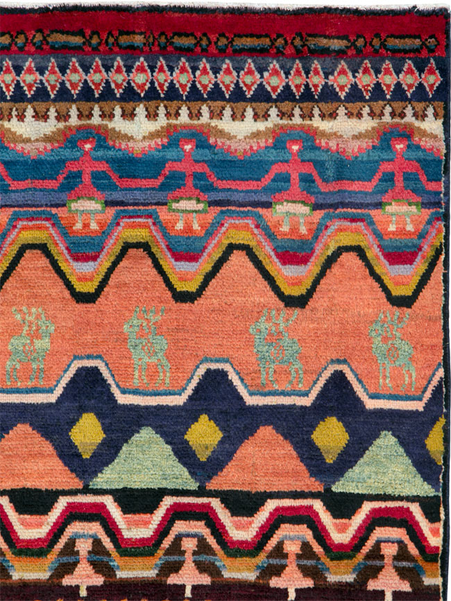 Vintage Persian Mahal Rug, No.25606 - Galerie Shabab