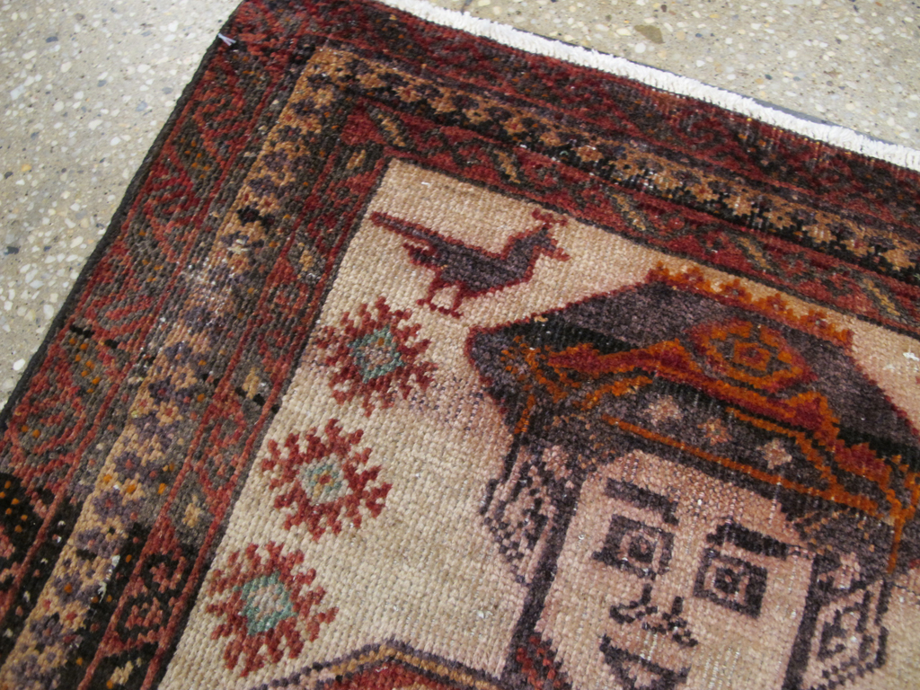 Vintage Persian Pictorial Baluch Rug, No.25616 - Galerie Shabab