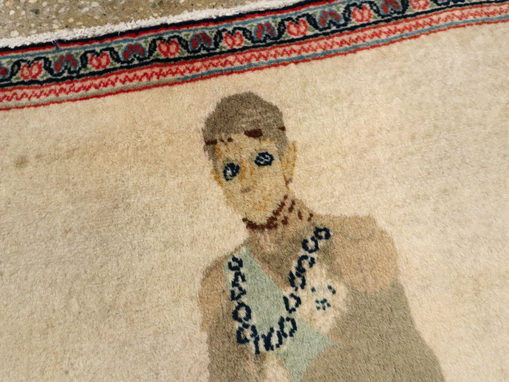 Antique Persian Kashan Pictorial Rug, No.25617 - Galerie Shabab