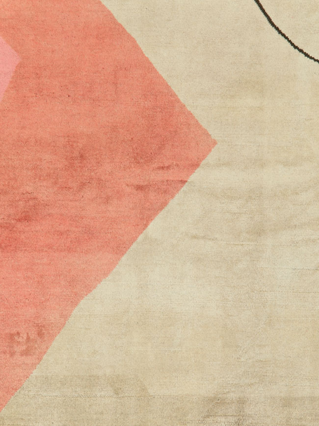 Vintage Modernist Mashad Carpet, No.25618 - Galerie Shabab