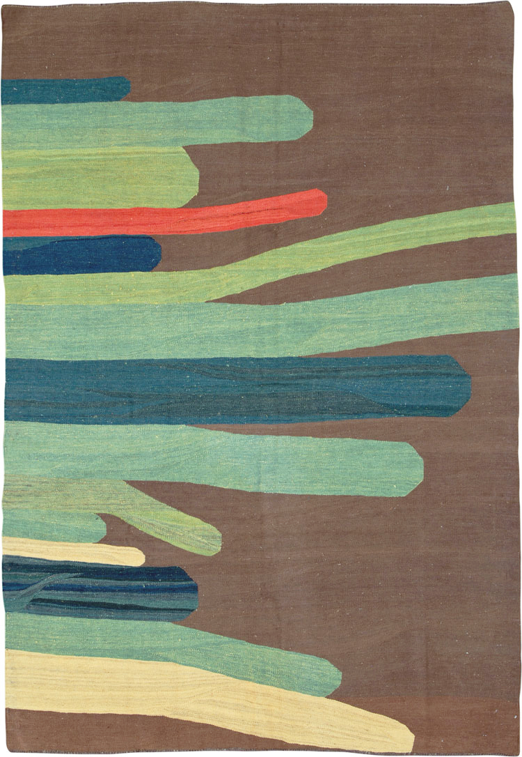 Modern Persian Kilim, No.25621 - Galerie Shabab