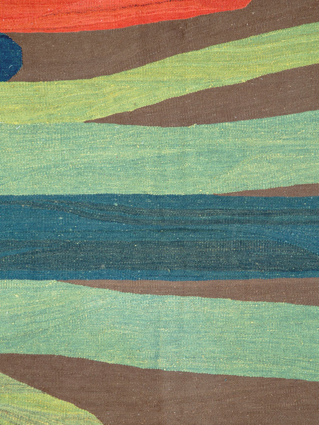Modern Persian Kilim, No.25621 - Galerie Shabab