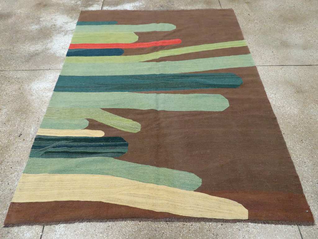 Modern Persian Kilim, No.25621 - Galerie Shabab
