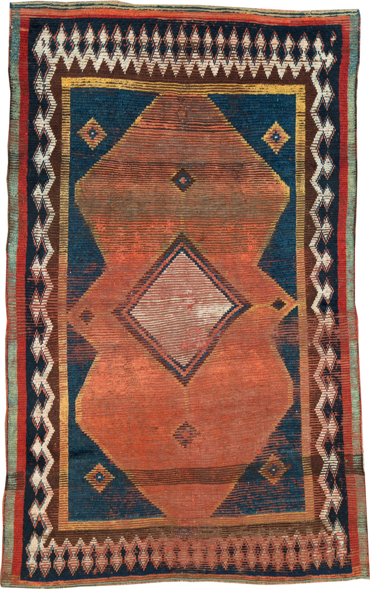 Antique Persian Gabbeh Tribal Accent Rug, No.25626 - Galerie Shabab
