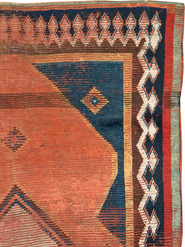 Antique Persian Gabbeh Tribal Accent Rug, No.25626 - Galerie Shabab