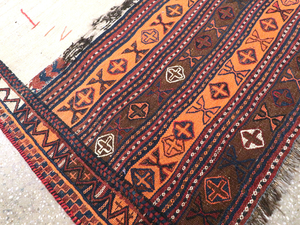 Vintage Persian Chaharmahal Bakhtiari Tacheh Flatweave Kilim , No.25628 - Galerie Shabab