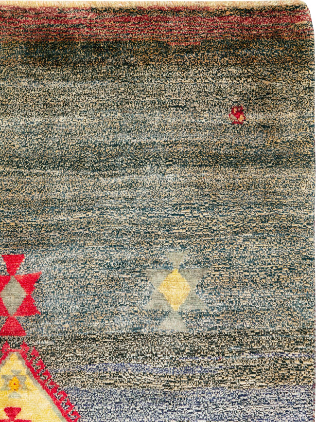 Vintage Persian Gabbeh Rug, No.25629 - Galerie Shabab