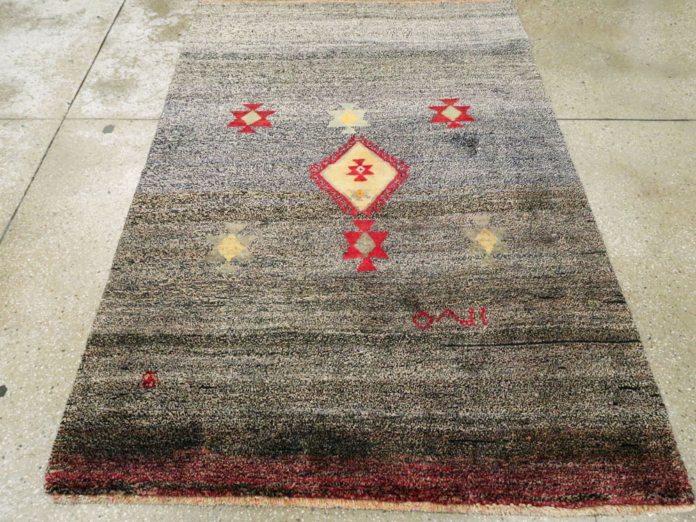 Vintage Persian Gabbeh Rug, No.25629 - Galerie Shabab