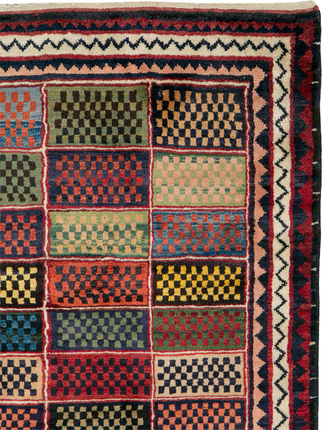 Vintage Persian Gabbeh Rug, No.25631 - Galerie Shabab