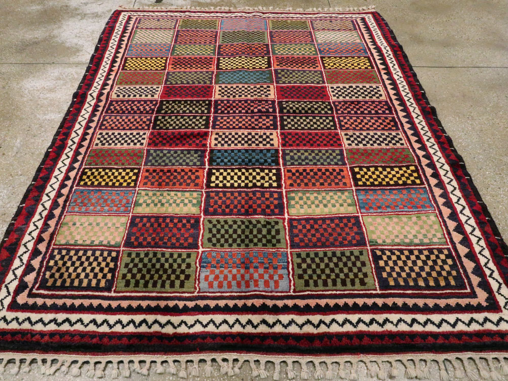 Vintage Persian Gabbeh Rug, No.25631 - Galerie Shabab