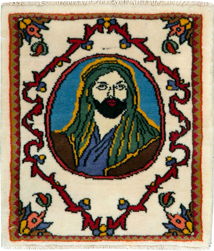 Vintage Tabriz Pictorial Rug, No.25636 - Galerie Shabab