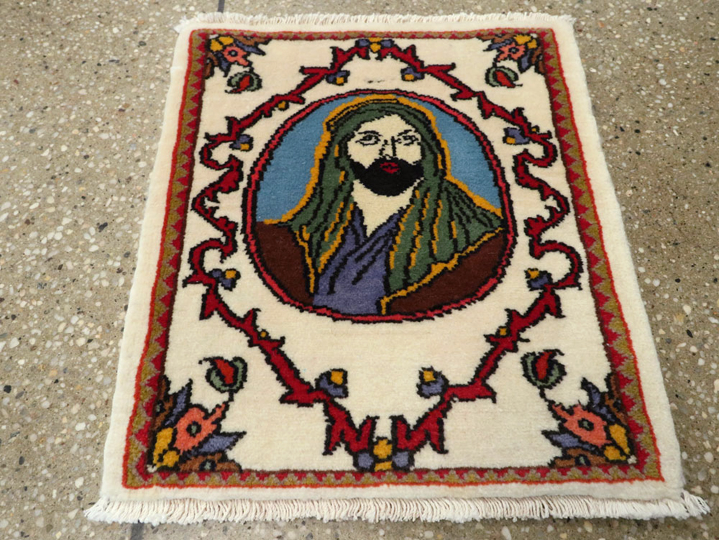 Vintage Tabriz Pictorial Rug, No.25636 - Galerie Shabab