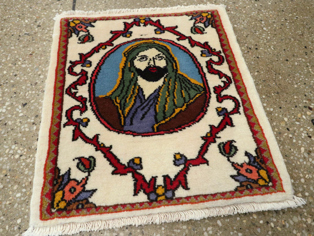 Vintage Tabriz Pictorial Rug, No.25636 - Galerie Shabab