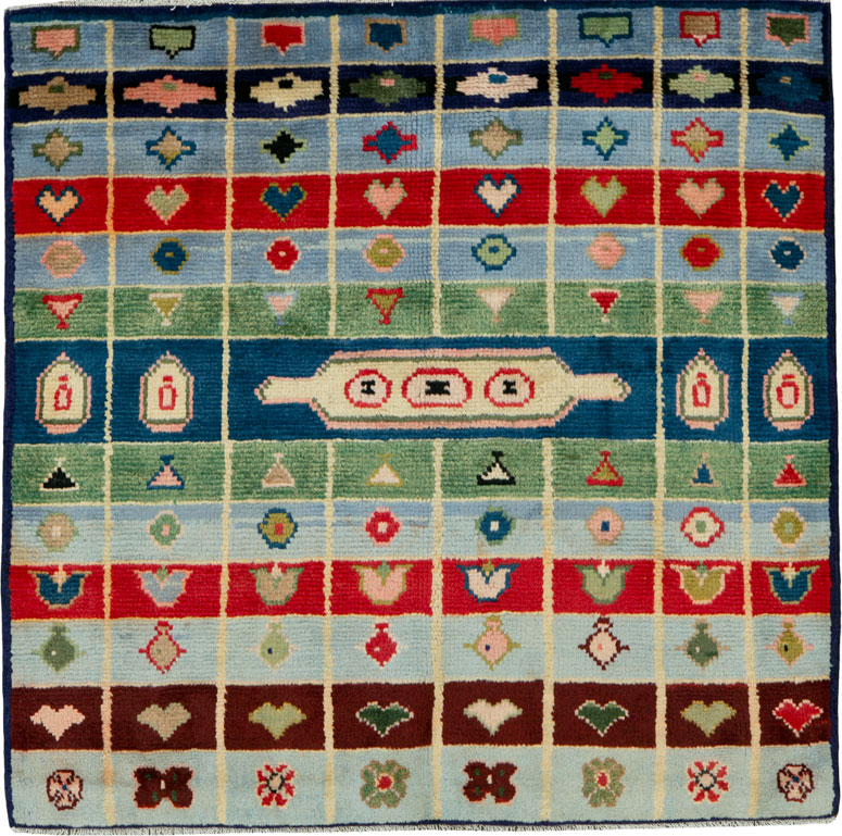 Vintage Persian Mahal Rug, No.25640 - Galerie Shabab