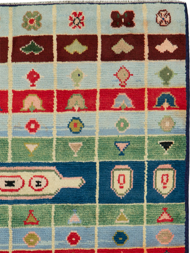 Vintage Persian Mahal Rug, No.25640 - Galerie Shabab