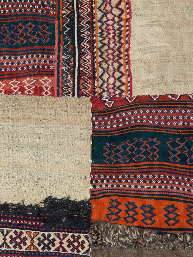 Vintage Persian Chaharmahal Bakhtiari Tacheh Flatweave Kilim , No.25645 - Galerie Shabab