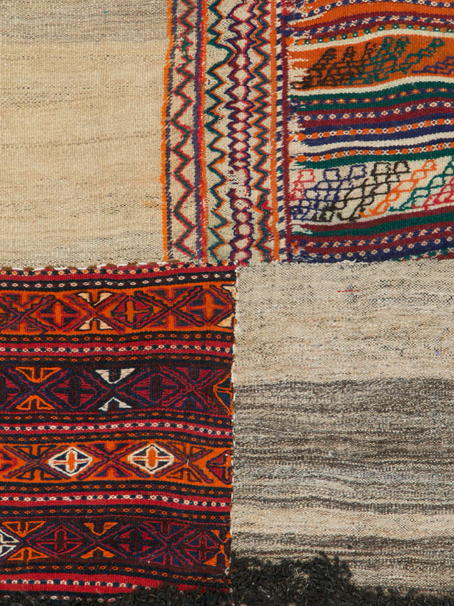 Vintage Persian Chaharmahal Bakhtiari Tacheh Flatweave Kilim , No.25648 - Galerie Shabab