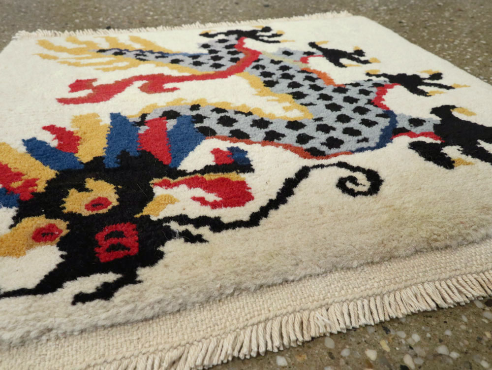 Vintage Chinese Dragon Art Deco Rug, No.25656 - Galerie Shabab