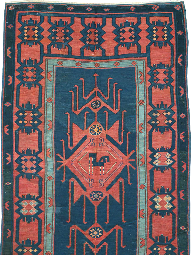 Antique Caucasian Avar Kilim Gallery Carpet, No.25659 - Galerie Shabab