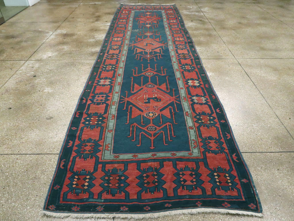 Antique Caucasian Avar Kilim Gallery Carpet, No.25659 - Galerie Shabab