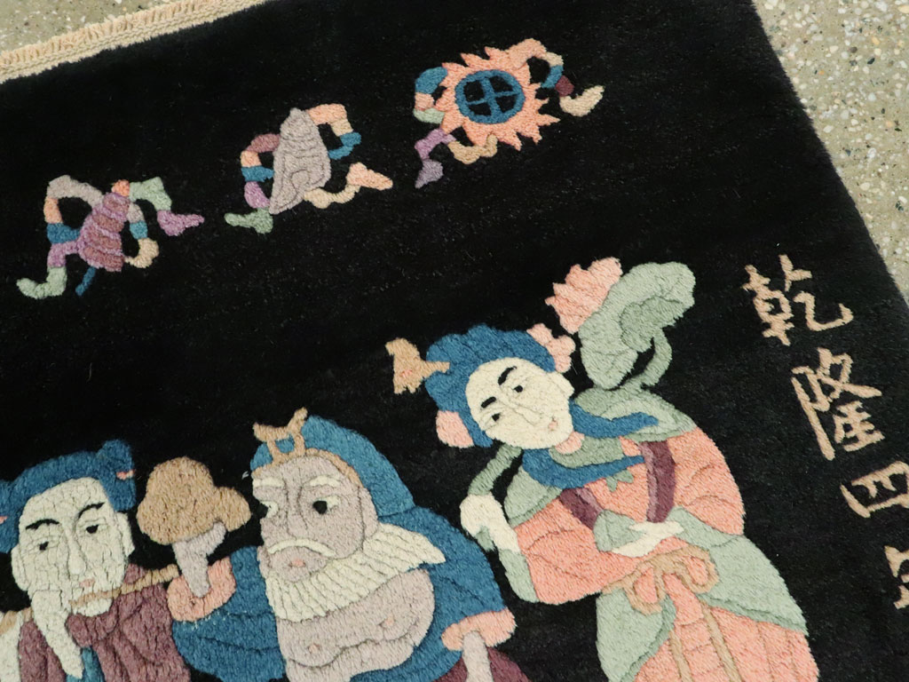 Vintage Chinese Peking Pictorial Rug, No.25660 - Galerie Shabab