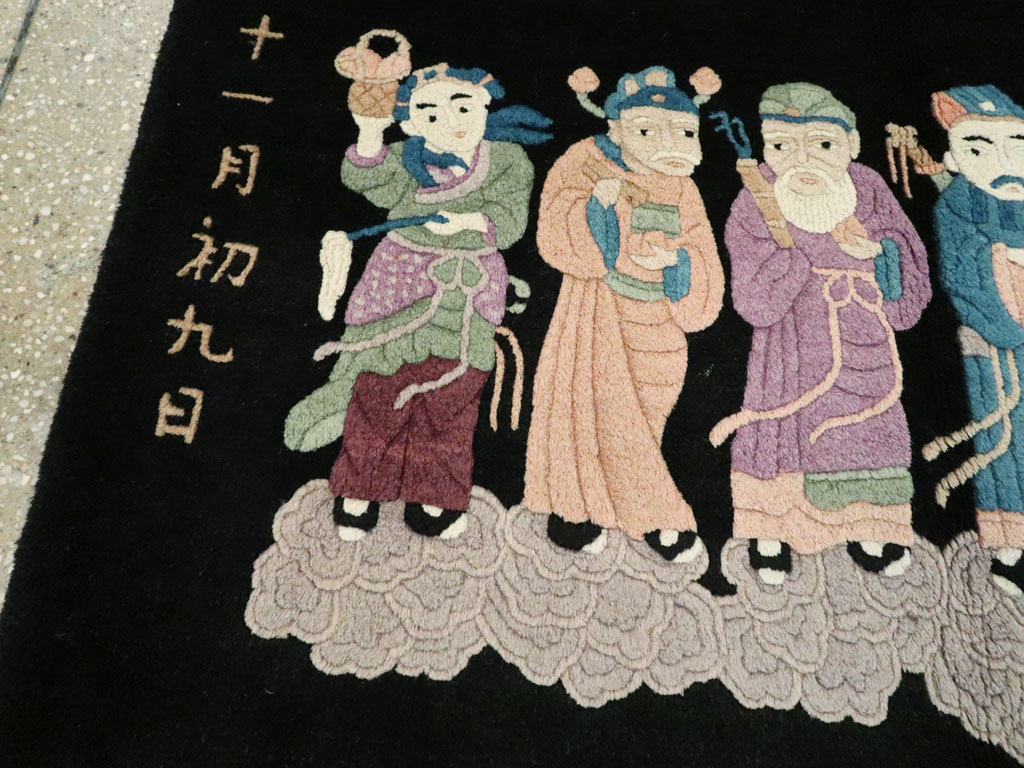 Vintage Chinese Peking Pictorial Rug, No.25660 - Galerie Shabab