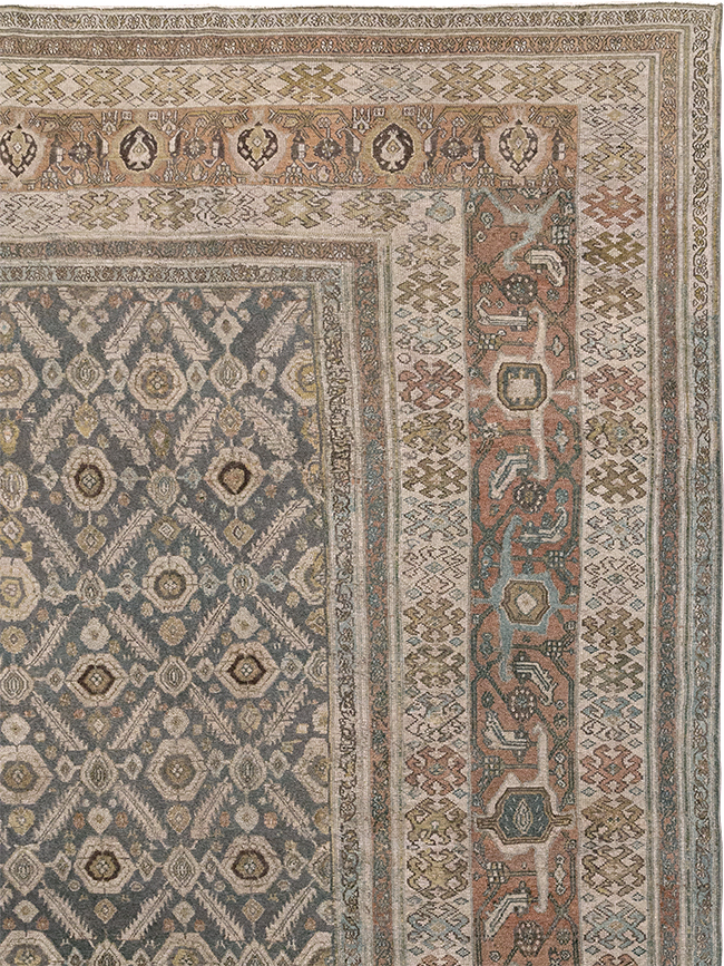 Antique Persian Bibikabad Large Square Carpet, No.25662 - Galerie Shabab
