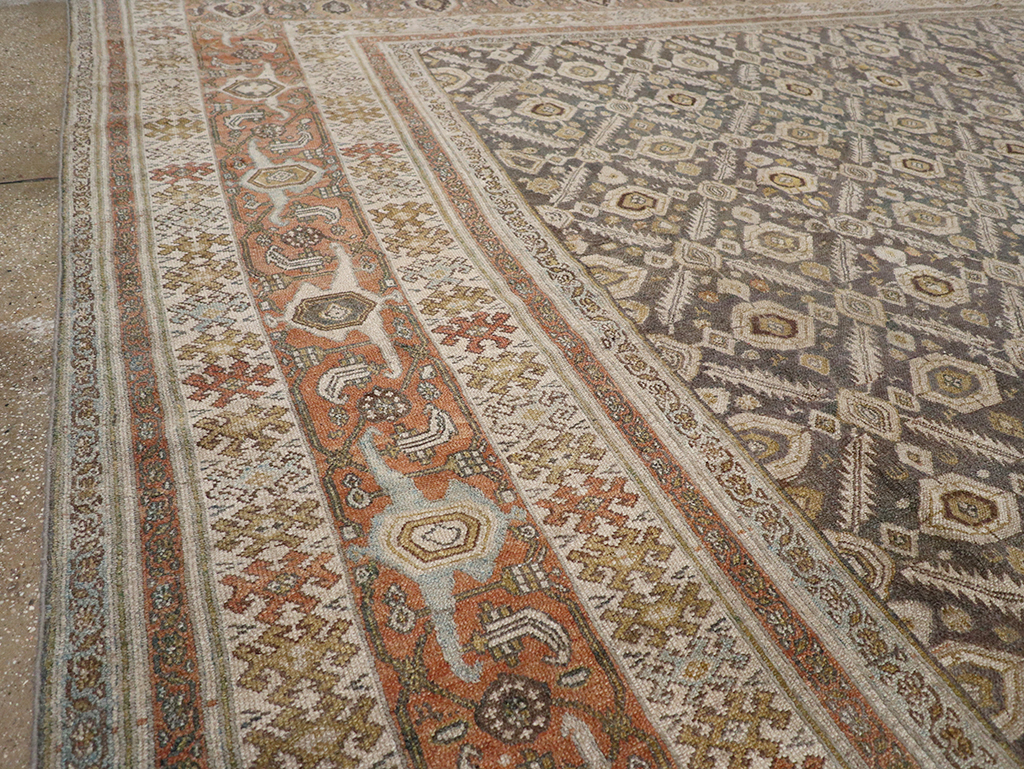 Antique Persian Bibikabad Large Square Carpet, No.25662 - Galerie Shabab