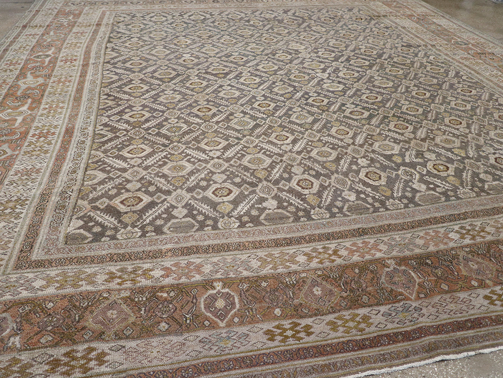 Antique Persian Bibikabad Large Square Carpet, No.25662 - Galerie Shabab
