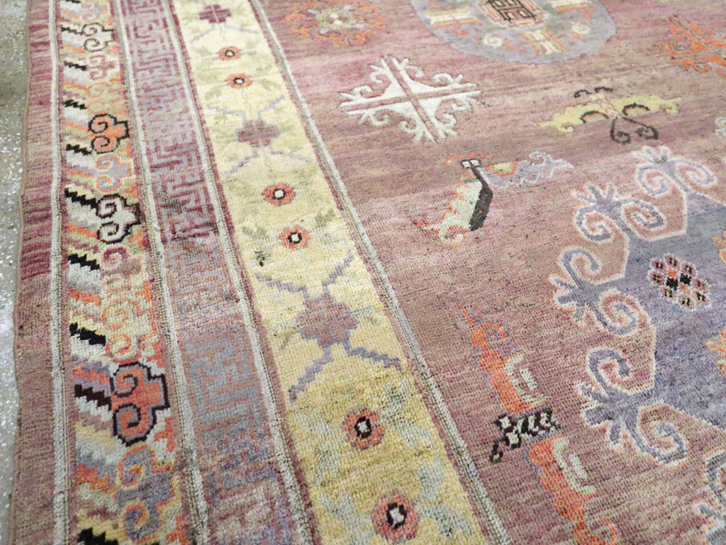 Antique East Turkestan Khotan Gallery Carpet, No.25678 - Galerie Shabab