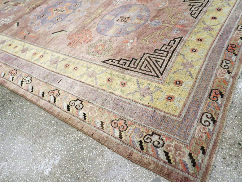 Antique East Turkestan Khotan Gallery Carpet, No.25678 - Galerie Shabab