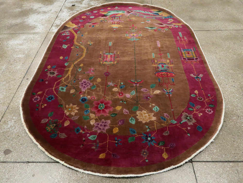 Antique Chinese Art Deco Carpet, No.25679 - Galerie Shabab