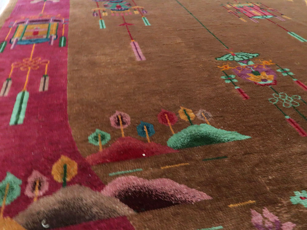Antique Chinese Art Deco Carpet, No.25679 - Galerie Shabab