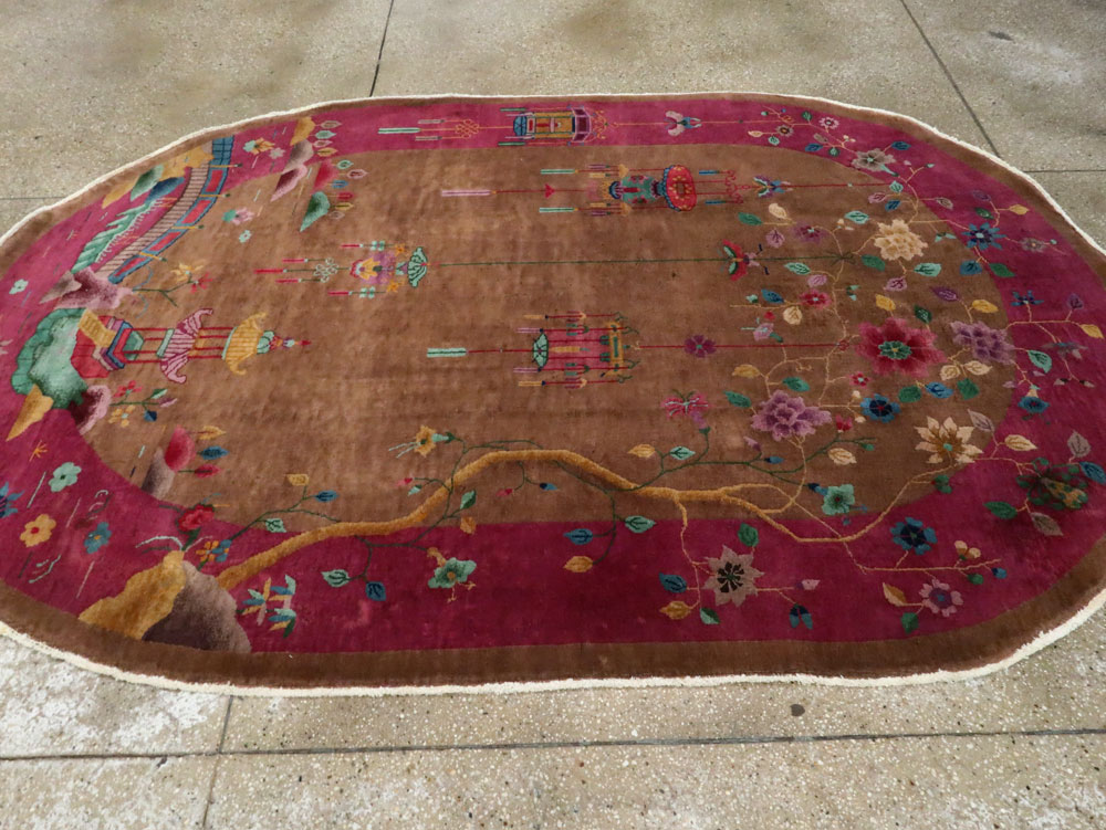 Antique Chinese Art Deco Carpet, No.25679 - Galerie Shabab