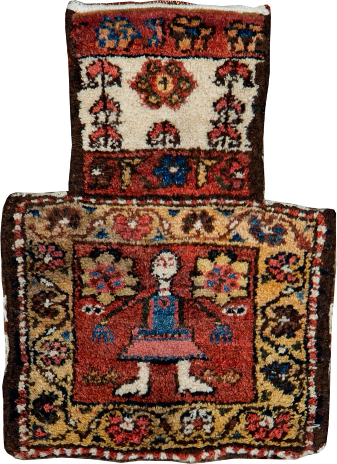 Vintage Persian Shiraz Salt Bag (Namakdan) , No.25686 - Galerie Shabab