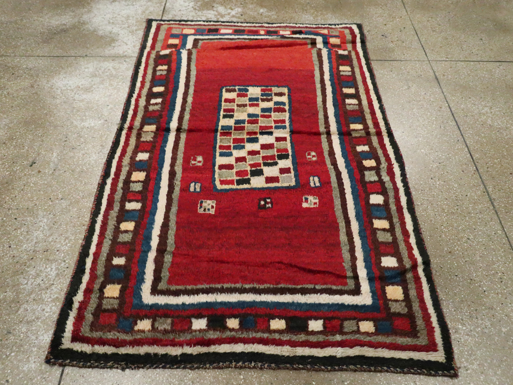 Vintage Persian Gabbeh Rug, No.25694 - Galerie Shabab