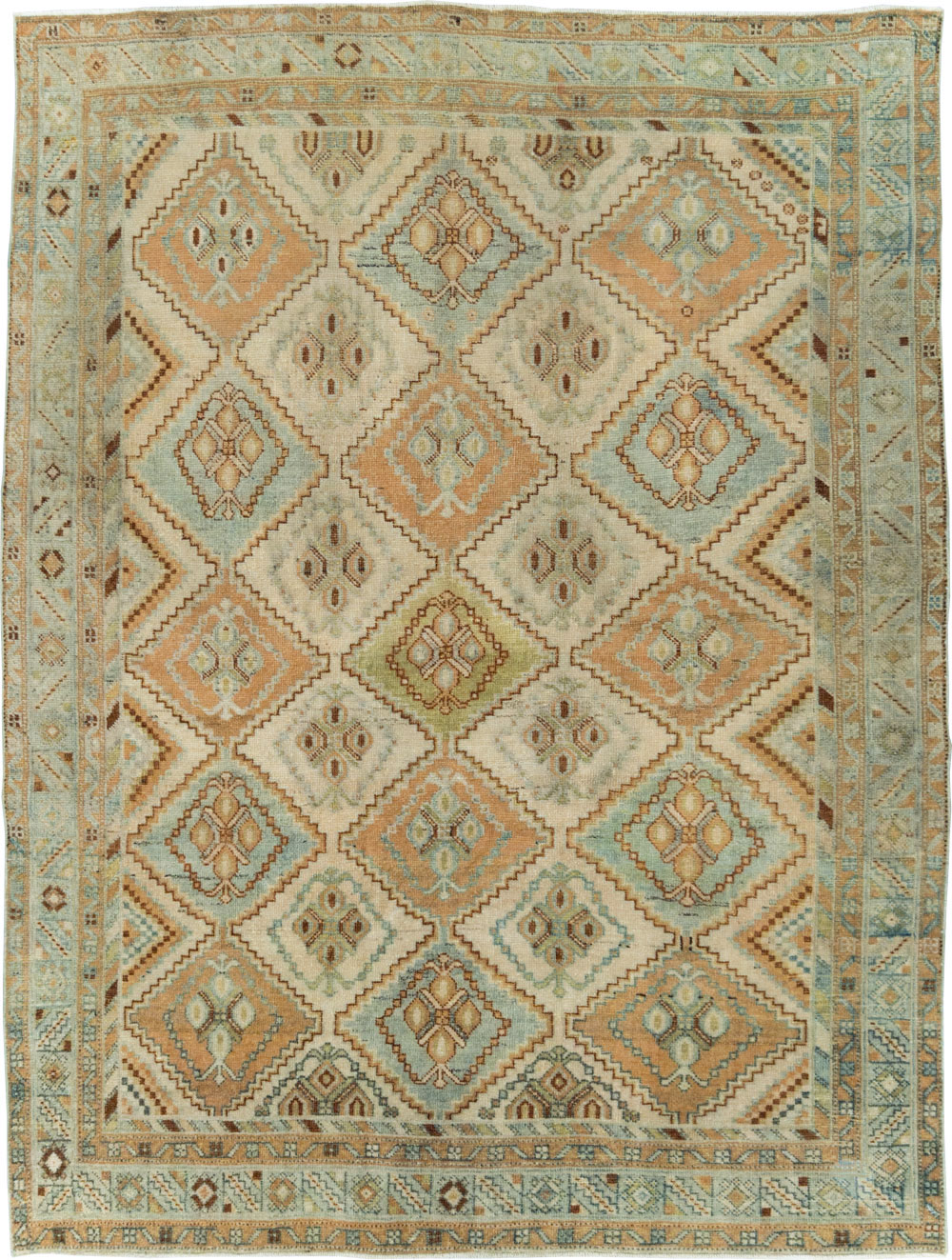 Vintage Persian Afshar Accent Rug, No.25697 - Galerie Shabab