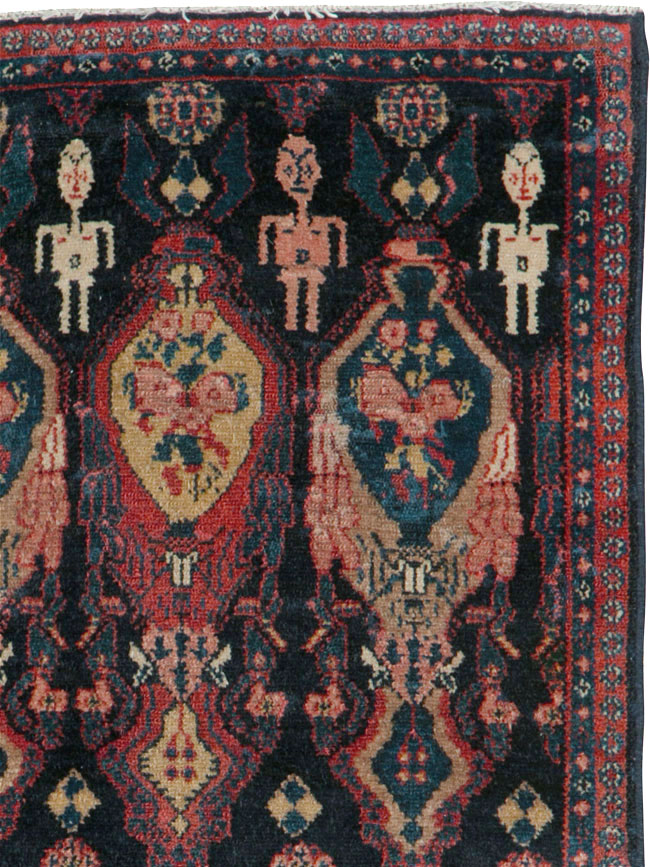 Vintage Persian Senneh Pictorial Rug (Pair: 2 of 2), No.25706 - Galerie Shabab