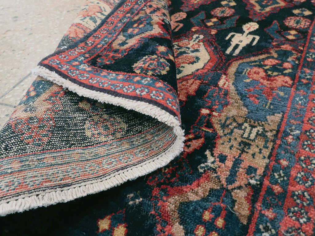 Vintage Persian Senneh Pictorial Rug (Pair: 2 of 2), No.25706 - Galerie Shabab