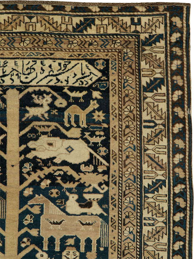 Antique Caucasian Shirvan Pictorial Rug, No.25720 - Galerie Shabab