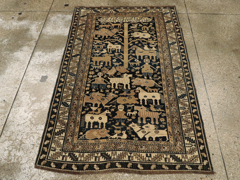Antique Caucasian Shirvan Pictorial Rug, No.25720 - Galerie Shabab