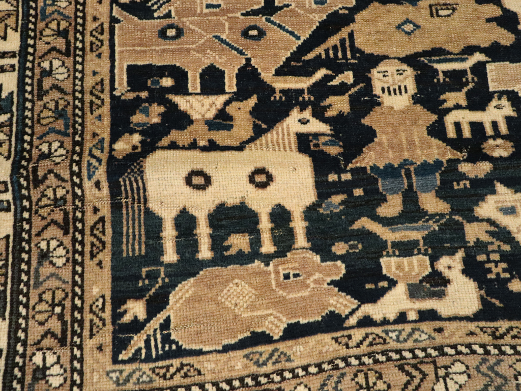 Antique Caucasian Shirvan Pictorial Rug, No.25720 - Galerie Shabab