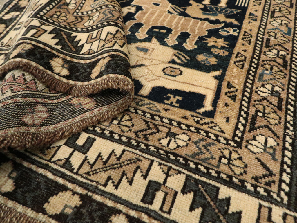 Antique Caucasian Shirvan Pictorial Rug, No.25720 - Galerie Shabab