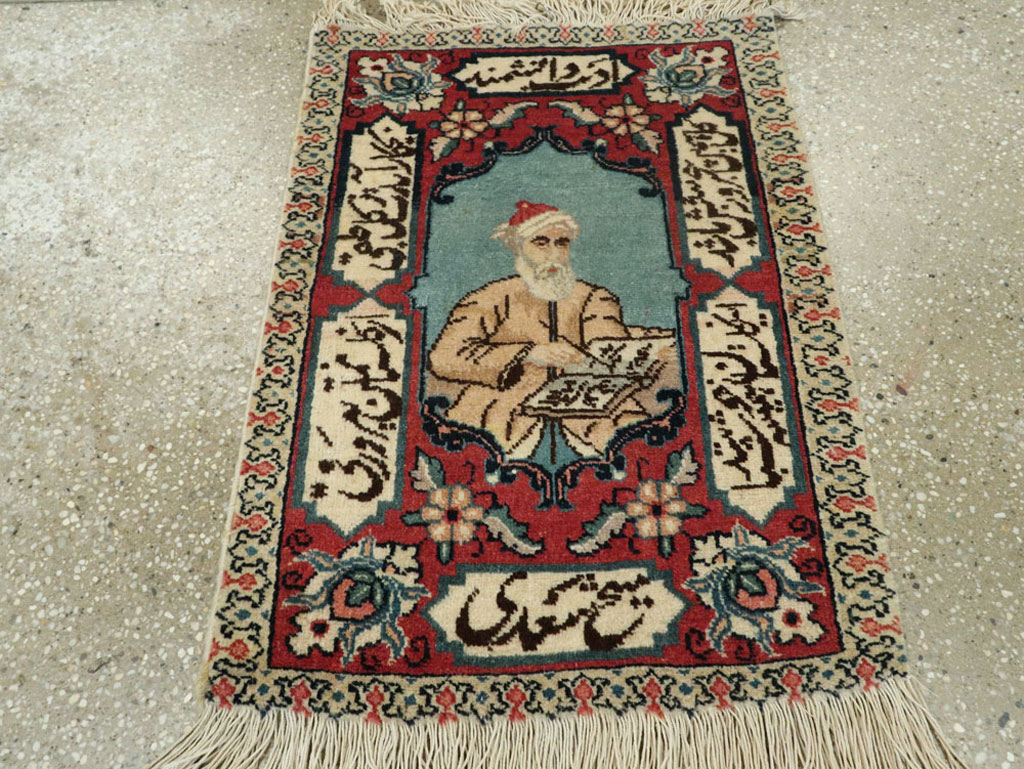 Vintage Persian Tabriz Pictorial Rug (Pair: 1 of 2), No.25724 - Galerie Shabab