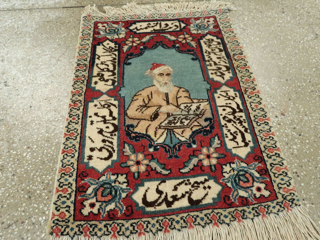 Vintage Persian Tabriz Pictorial Rug (Pair: 1 of 2), No.25724 - Galerie Shabab