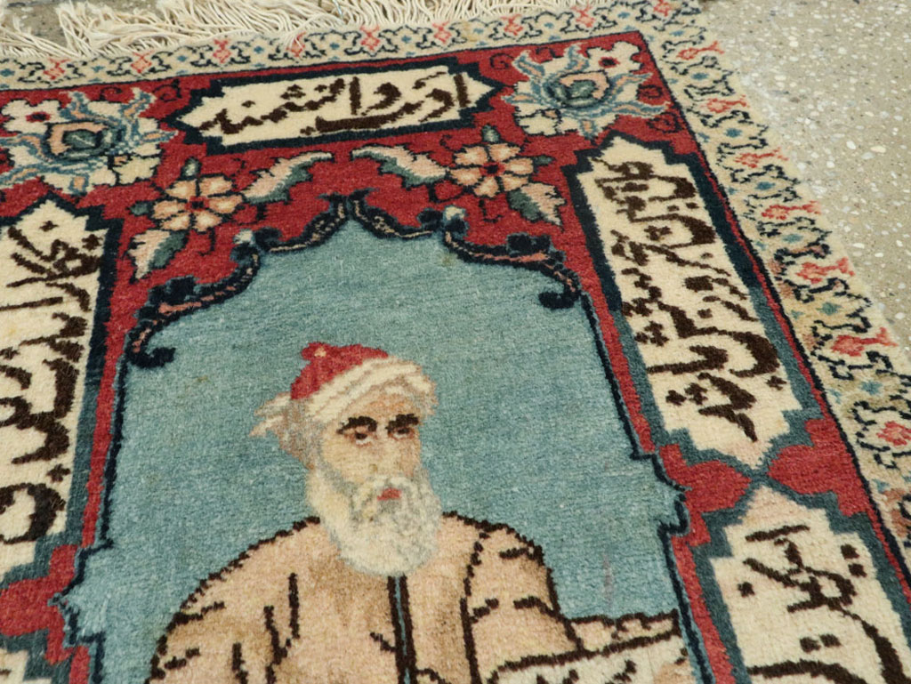 Vintage Persian Tabriz Pictorial Rug (Pair: 1 of 2), No.25724 - Galerie Shabab