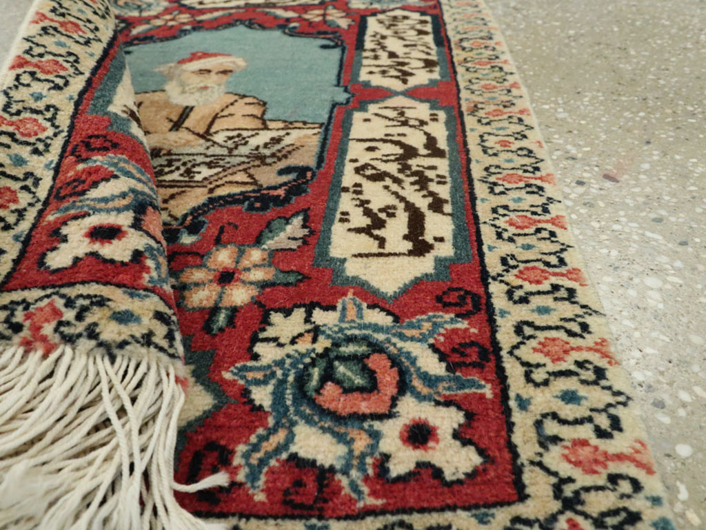 Vintage Persian Tabriz Pictorial Rug (Pair: 1 of 2), No.25724 - Galerie Shabab