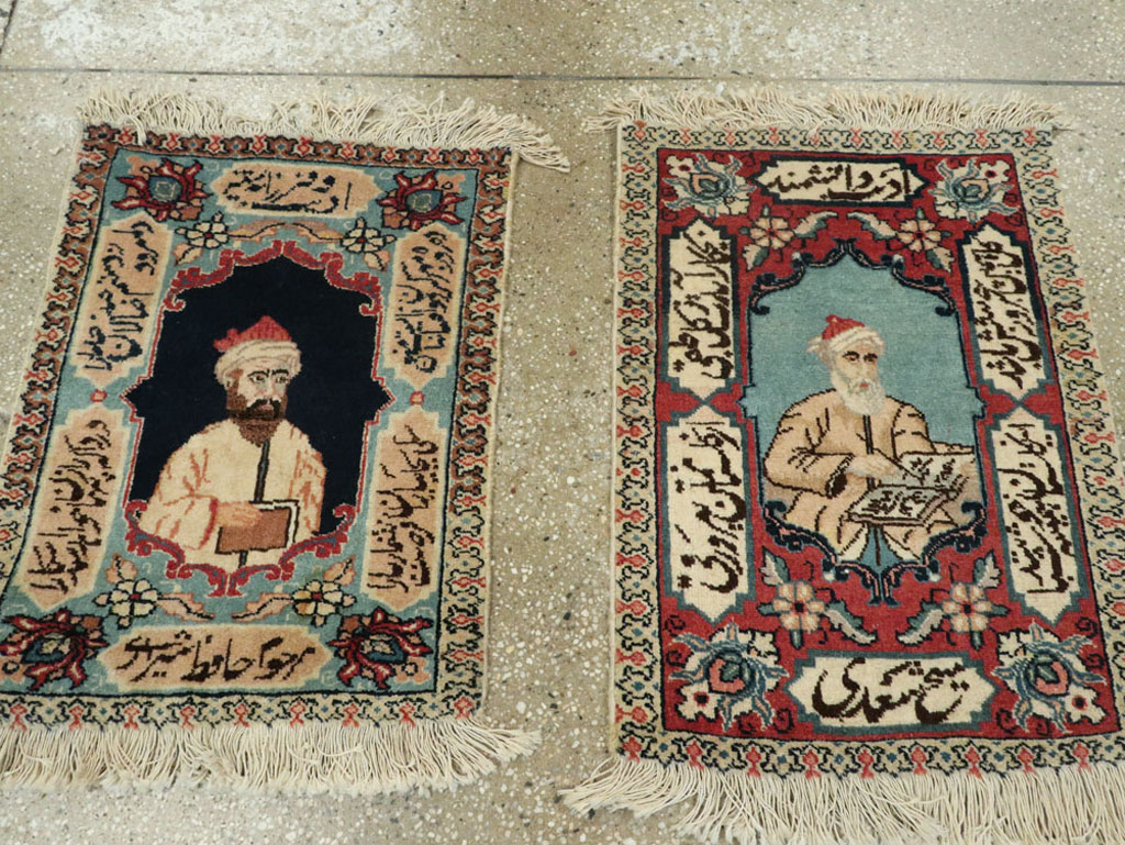 Vintage Persian Tabriz Pictorial Rug (Pair: 1 of 2), No.25724 - Galerie Shabab